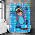thumbnail image 3 of Stitch Fabric Shower Curtain,Colorful Shower Curtain Fabric Washable Washable for Bathroom Window Decor with Hook 180*180cm, 3 of 8