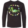 thumbnail image 3 of Inktastic Praying Mantis with Flowers and Leaves Long Sleeve Youth T-Shirt, 3 of 5