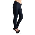 thumbnail image 4 of Vivian's Fashions Extra Long Leggings - Knit Denim, Misses Size (Black, XXS), 4 of 5