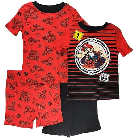 

SUPER MARIO Boys 4Pc Cotton Pajama Set