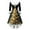 Gold, variant on Christmas Dresses for Women Women's Fashion Elegant Autun And Winter Long Sleeve V-Neck Christmas Print Dress for Holiday Party,Gold,L