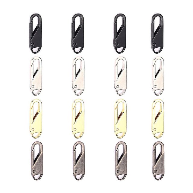 Zip Lock Metal Zip Fixer Desmontable Metal Puller Cremallera Para Maletas Chaquetas Bolsas 16Pcs Minnieouse AP005692-00