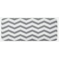 thumbnail image 1 of Grey Kitchen Mat, Chevron Pattern Classic Geometrical Horizontal Zig Zag Stripes Retro Artwork, Plush Decorative Kitchen Mat with Non Slip Backing, 47" X 19", White Grey, by Ambesonne, 1 of 1