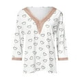 thumbnail image 3 of Aofany Plus Size Tops for Women V-neck Lace T-shirt 3/4 Sleeves Printed Pullover Blouse Sale, 3 of 3