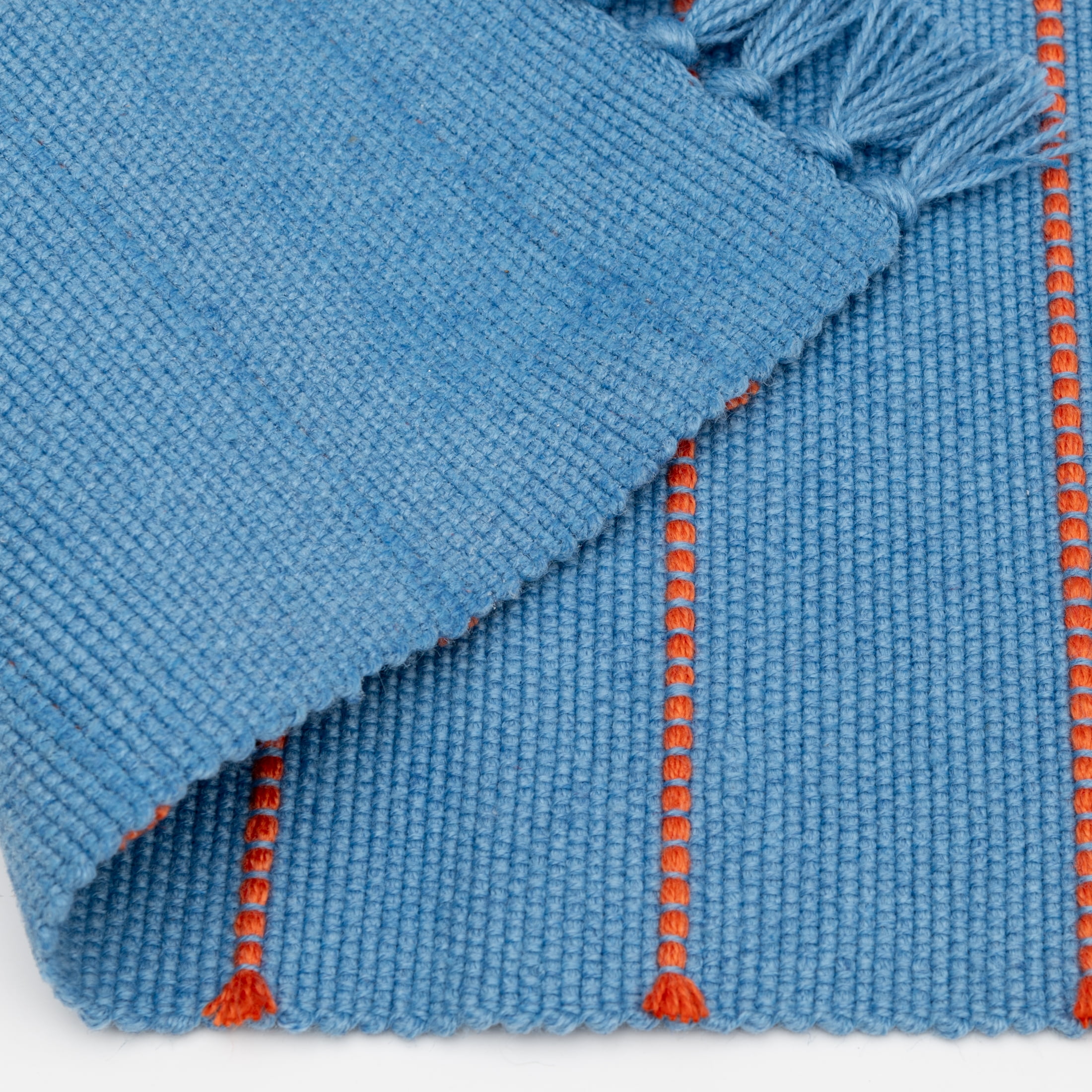 Mainstays by Becky G. & Alejandra Indoor/Outdoor Layering Rug, Blue Stripe, 24" x 36"