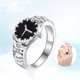 thumbnail image 1 of BESTYASH Couples Ring Watch Shape Finger Ring Creative Design Perfect for Wedding Party, 1 of 8