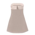 thumbnail image 6 of BiZtdJrK Women's Velvet Tube Top Dress Strapless Bodycon A-Line Mini Dress Off The Shoulder Backless Party Club Dresses Beige XL My Orders Placed By Me, 6 of 9