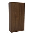 thumbnail image 2 of Polifurniture Denmark 71 in. 3 Door Bedroom Armoire with Shelves & Hanging Rod, Walnut, 2 of 8