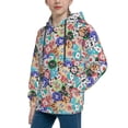 thumbnail image 2 of Fotbe Colored Casino Chips Pattern Youth Pullover Hooded Sweatshirt, Boys Hoodie, Kangaroo Pocket Hoodie for Kids Girls -Large, 2 of 6