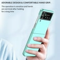 thumbnail image 7 of Feishell Ultra Thin Phone Case for Samsung Galaxy Z Flip4 2022,Shockproof Slim Fit Hard PC Hollow Button Comfortable Hand Grip Anti-Scratch Lightweight Durable Phone Case for Women Men,Skyblue, 7 of 7