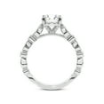 thumbnail image 5 of IGI Certified 2 Carat Princess Shape Lab Grown Diamond Engagement Ring | 14K White Gold | Filippa Milgrain Diamond Ring | FG-VS1-VS2 Quality Friendly Diamonds, 5 of 5