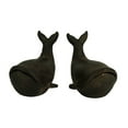 thumbnail image 1 of Rustic Brown Cast Iron Stubby Whale Bookends, 1 of 4