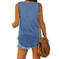 thumbnail image 6 of Atogsazn Womens V Neck Tank Top Summer Sleeveless Tee Shirt for Women Loose Basic Blouse Casual Flowy Spring Outfits Clothes 02-Blue XXXL, 6 of 8