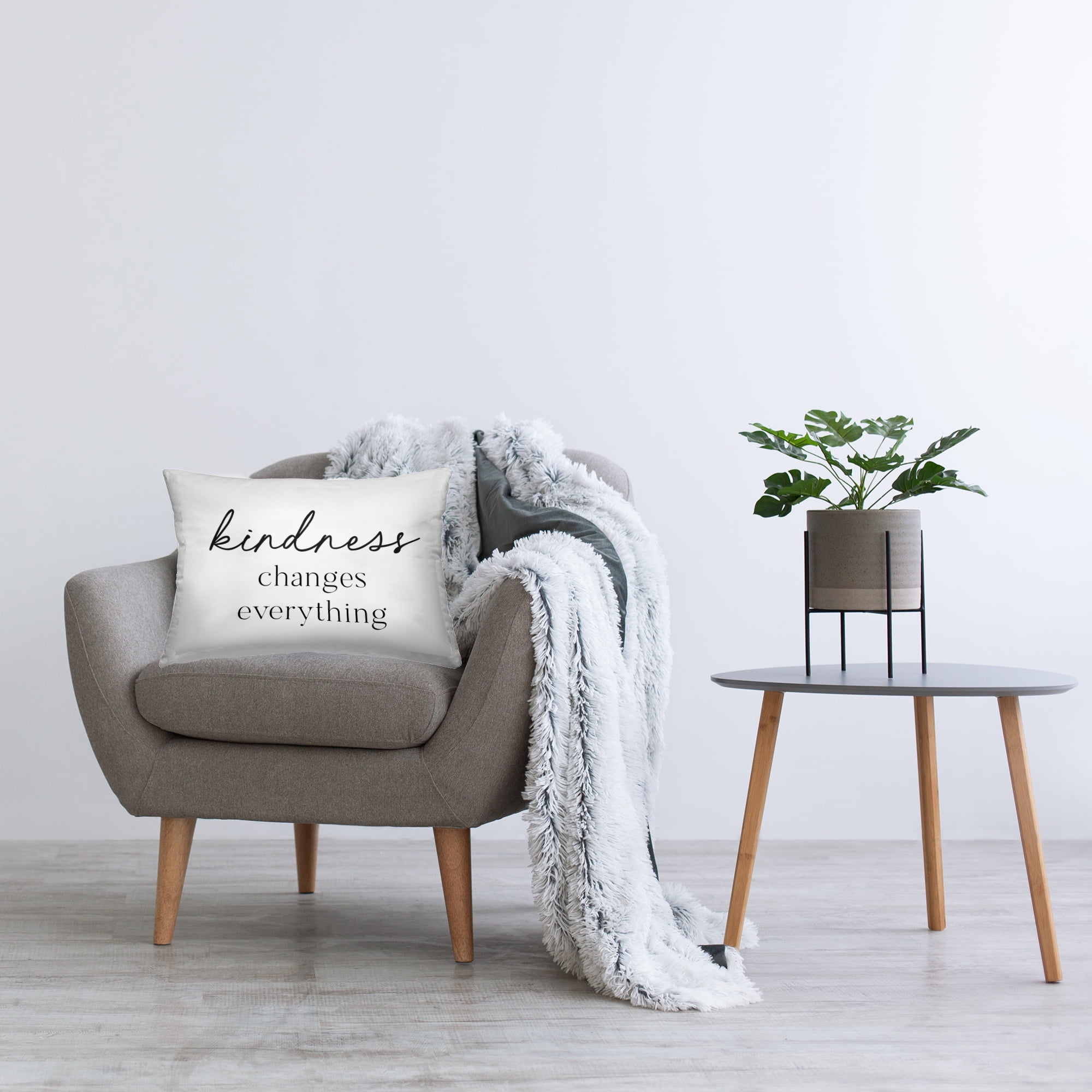 Stupell Industries Kindness Changes Everything Decorative Printed Throw Pillow, design by Lettered and Lined