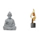 thumbnail image 1 of Estatua de arte abstracto de Buda mono, figura de resina, escultura de Sun Wukong, miniatura coleccionable decorativa para hotel, casa, oficina, patio, 1 of 8