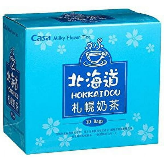NineChef Bundle - Tradition Tea Casa Milky Flavor Tea Hokkaidou Sapporo 10-Count Boxes (Pack of 6) 1 NineChef Brand Long Handle Spoon