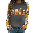thumbnail image 2 of SDNall Hauts à Manches Longues pour Femmes, Imprimé, Col Rond, Manches Raglan, Chandail, 2 of 9