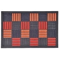 thumbnail image 3 of Evideco Orange Caroll Rubber Door Mat 24x16 Inches - Rubber Backing - Indoor Outdoor - Front Door Mat for Entryway, Porch, Patio, 3 of 6