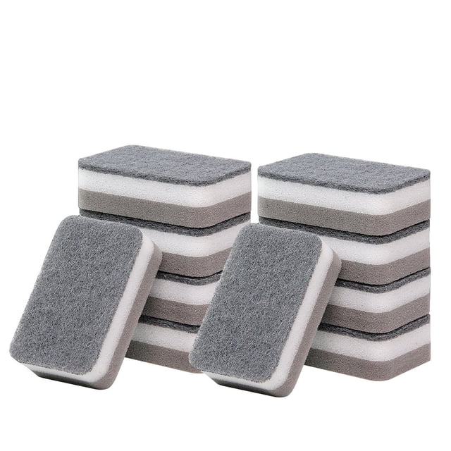 Agiferg Wood Pulp Cotton Rags Quick Dishwashing Grease Stain Sponge Block Wipe