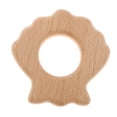 thumbnail image 1 of pequeños Dentición de madera Mordedor Juguetes para masticar Recién nacido Ducha Regalo Cáscara Salvador Colgante mordedor de madera, 1 of 8