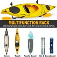 thumbnail image 6 of BIZON Kayak Wall Mounted Fold-away Storage Rack with Paddle Hooks for Canoe Paddle Kayak, 6 of 6