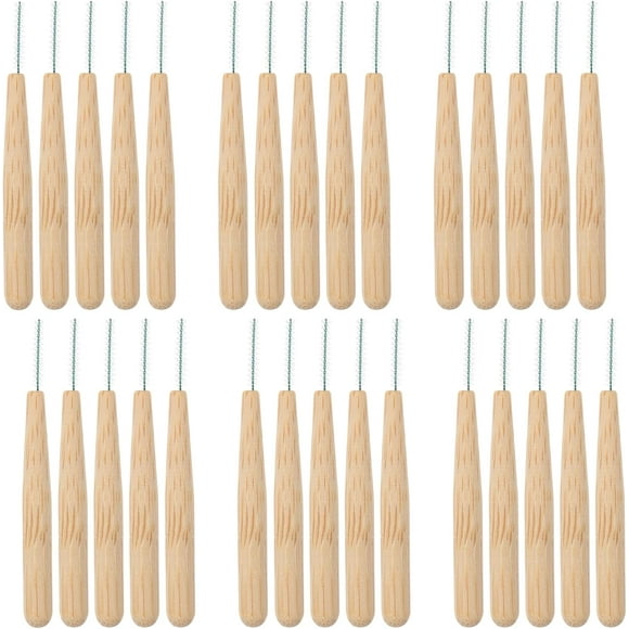 COHEALI Interdental Brushes 30Pcs Bamboo Handle Toothpicks Dental Care Brushes Teeth Cleaners