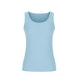 thumbnail image 4 of ZZwxWA Womens Tank Tops Ribbed Neck Summer Sleeveless Tops Shirts Womens Solid Camisole Holiday Vest Sales, 4 of 6