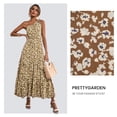 thumbnail image 5 of Vestido PRETTYGARDEN Maxi Floral con Nudo y Un Hombro XXL, 5 of 5