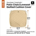 thumbnail image 4 of Classic Accessories Montlake FadeSafe Water-Resistant 25 x 25 x 5 Inch Patio Quilted Seat Cushion Cover, Chamomile, 4 of 11