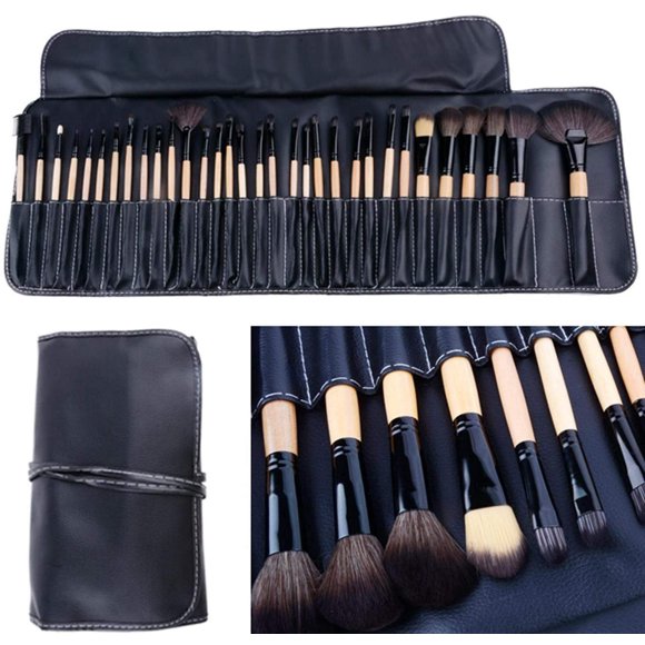 Ensemble de 32 Pinceaux de Maquillage Professionnels Cosmétiques Trousse Essentielle de Pinceaux de Maquillage Professionnelle avec Sac