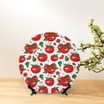 thumbnail image 6 of Bingfone Hand Drawn Tomatoes Print Bone China Dinner Decorative Plates,Handmade Ceramic Dinner Plate with Stand for Home Club-10in, 6 of 6