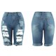 thumbnail image 3 of ICHUANYI Clearance Women Elastic Destroyed Hole Leggings Short Pants Shorts Ripped(Blue, XL) ICHUANYI WER2023080709991, 3 of 4