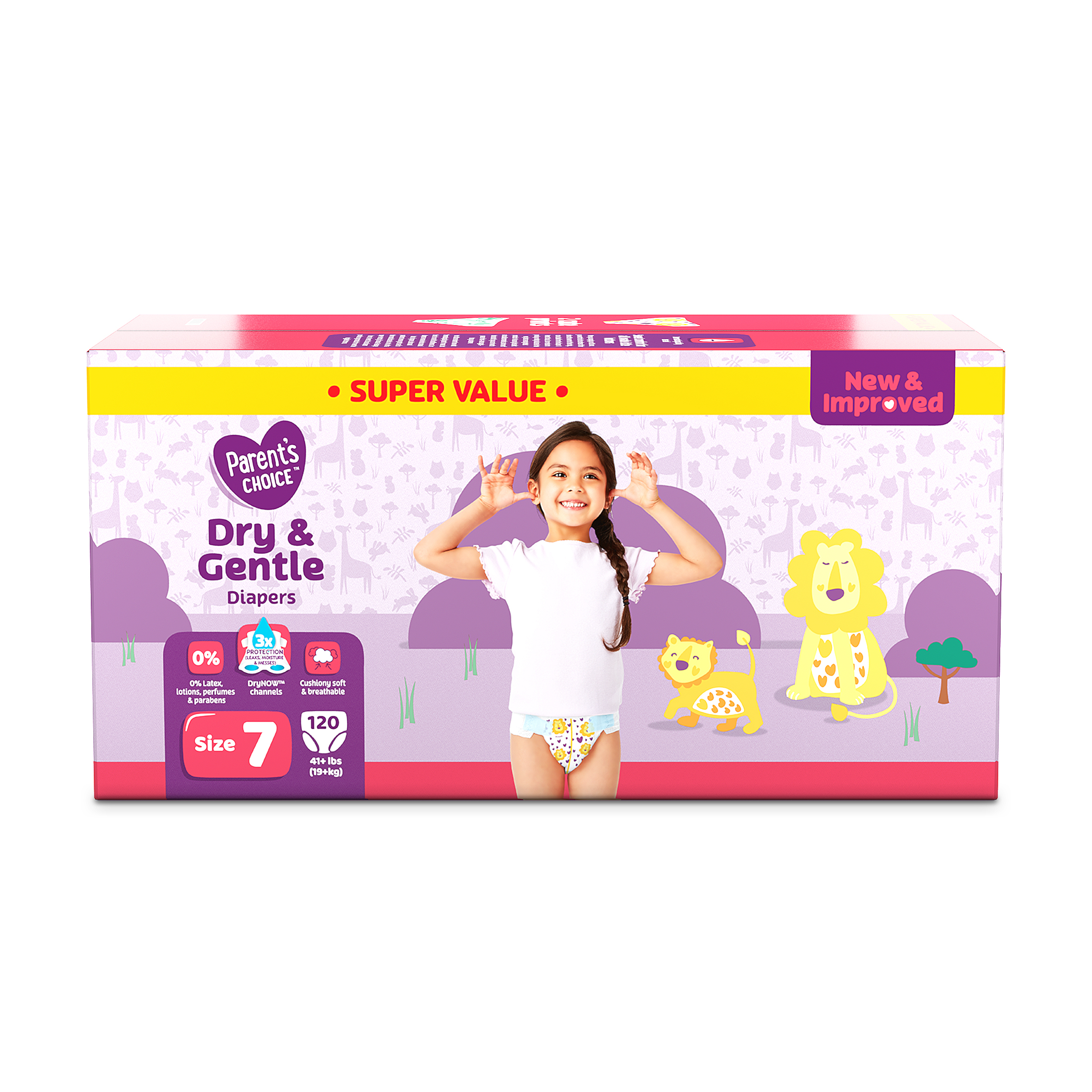 Pañales Parent's Choice Dry & Gentle Talla 7, 120 piezas (Selecciona para más opciones) 7