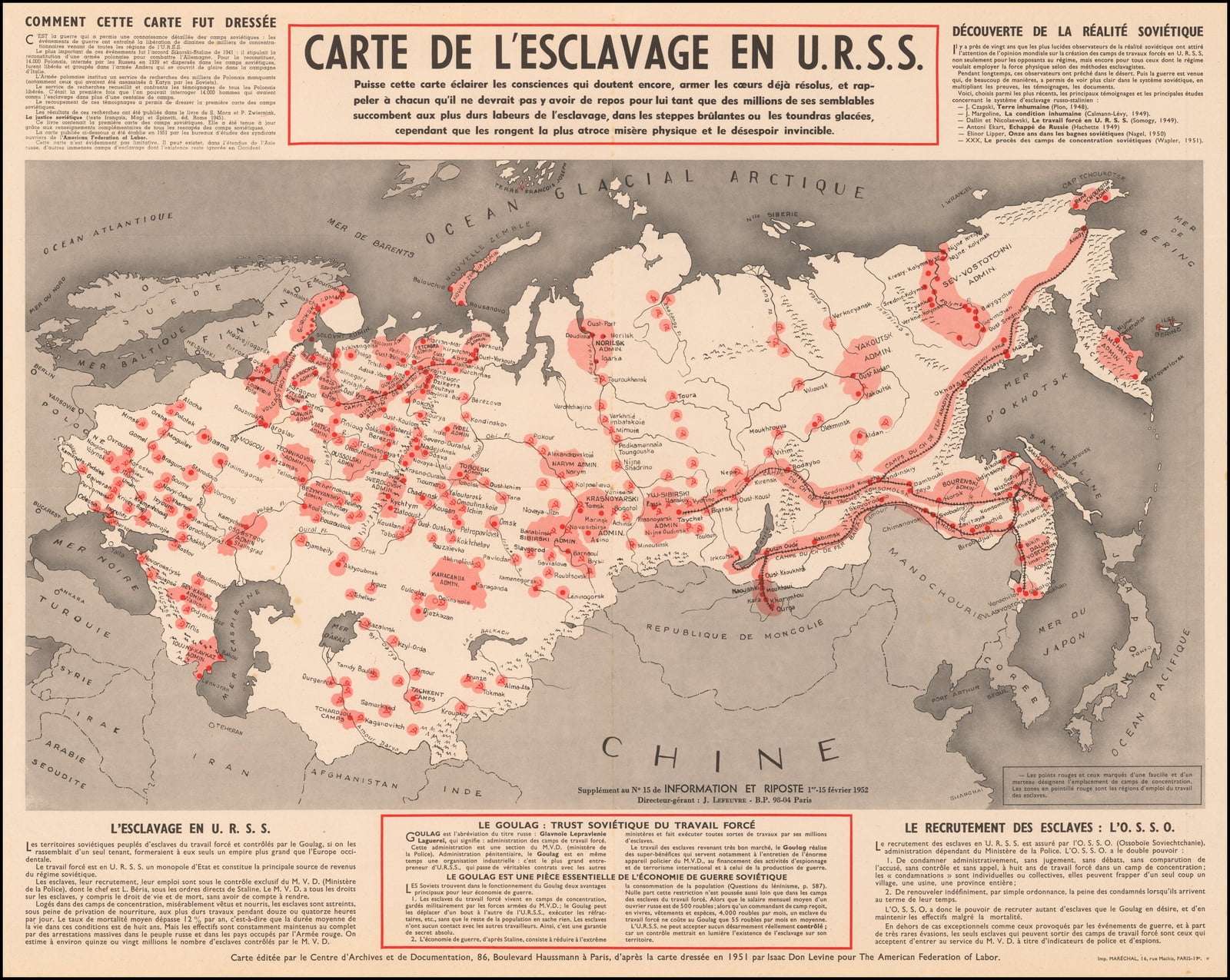 Карта лагерей гулага ссср