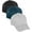Black,Bteal,Light Grey, variant on Daxton Performance Hat High Profile Structured Baseball Cap 3 Pack - Black,Khaki,White