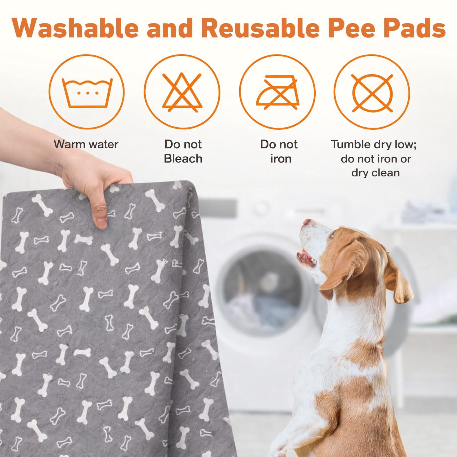 Puppy Pads with Pheromones,Washable Pee Pads for Dogs,Reusable Pee Pads for Dogs,Waterproof and Leak-Proof,Non-Slip Base Training Pads Suitable for Home,Travel and Dog Crates