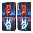 thumbnail image 2 of Phone Case for Galaxy A01,Folding Flip Leather Wallet Shockproof Protective Cover with Card Slots Kickstand Magnetic Closure Cute Girls Women Cover for Samsung Galaxy A01, Fox, 2 of 7