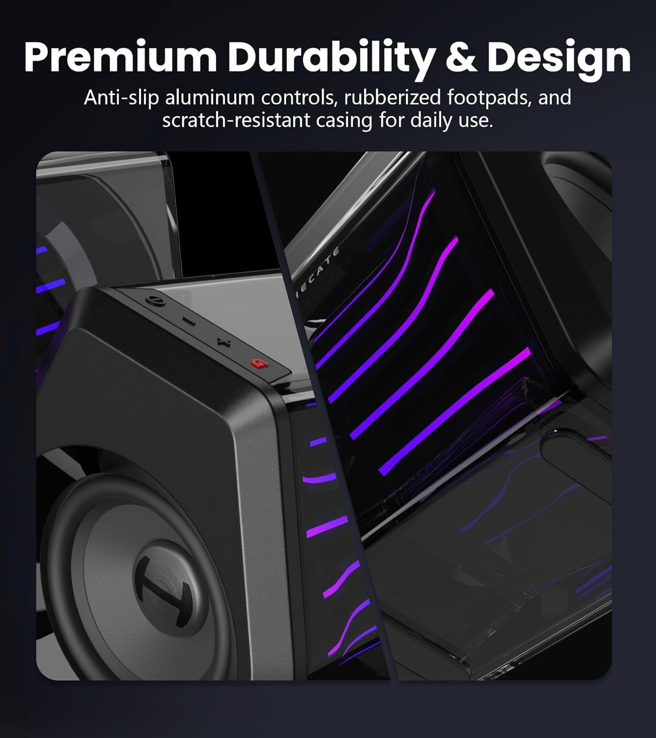 Edifier G2000 Pro Bluetooth Computer Speakers with 7.1 Virtual Surround Sound, RGB Lighting, USB & Aux Input - Ideal Gaming Desk Accessories for PC, PS5, Xbox (White)