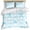 Blue, variant on Tropical Palm Trees Bedding 3 Piece Duvet Cover Set Twin Size, Desert Camels Aloe Vera Polka Dot Yellow Microfiber Comforter Cover with Zipper Closure & Pillowcases, FadeResistant Quilt Cover