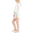 thumbnail image 2 of Ocean Pacific Women's Sunset Chasers Hoodie and Shorts Pajama Set, Off White, Large, 2 of 6