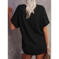 thumbnail image 4 of cfhntfmh Womens Knit Tops V Neck Buttons Athletic Side Split Soft T-Shirt Flowy Short Sleeve Summer Tees, 4 of 5