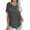 Dark Gray, variant on WREESH Women's Loose Fit V-Neck T-Shirts Solid Color Short Sleeve Casual Tops Wine