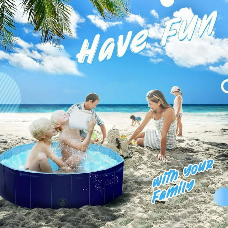 BestPet Large dog swimming pool Collapsible hard plastic dog swimming pool Portable children bathtub Indoor and outdoor paddling pools for dogs cats