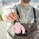 thumbnail image 3 of Lindo llavero de conejito de peluche kawaii, llavero de conejito rosa esponjoso, llavero estético para coche, accesorio para mujer, 3 of 7