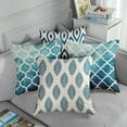 thumbnail image 5 of Throw Pillow Covers Home Decor Set of 4 Geometric Abstract Blue Modern Eastern Abstract Pillow Cases Decorative 18 x 18 Inches Outdoor Cushion Couch Sofa Pillowcases, 5 of 6