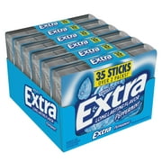 Extra Peppermint Sugar Free Bulk Chewing Gum, Mega Packs, 35 pc, 6 ct