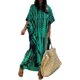 thumbnail image 1 of Xishao Cubre Bikini Vestido Largo de Playa Talla Grande Kaftan para Mujer D-Verde Negro D-Verde Negro Xishao ropa, 1 of 2