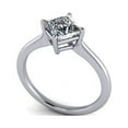 thumbnail image 5 of 1.00 Ct Excellent Princess Shaped Diamond Bridal Rings Solid 14K White Gold Size 7.5, 5 of 6
