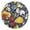Gold, variant on Yellow Pepper Mushrooms Tomatoes Round Wall Clock Battery Operated Silent Non-Ticking Bedroom Office Kitchen Home School Decor 10"(Black)