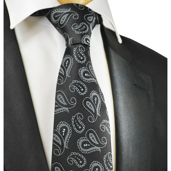 Black Hand Made Classic Paisley Men's Ties